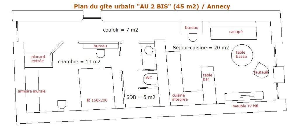 Gite Urbain Au 2Bis - アヌシー エクステリア 写真